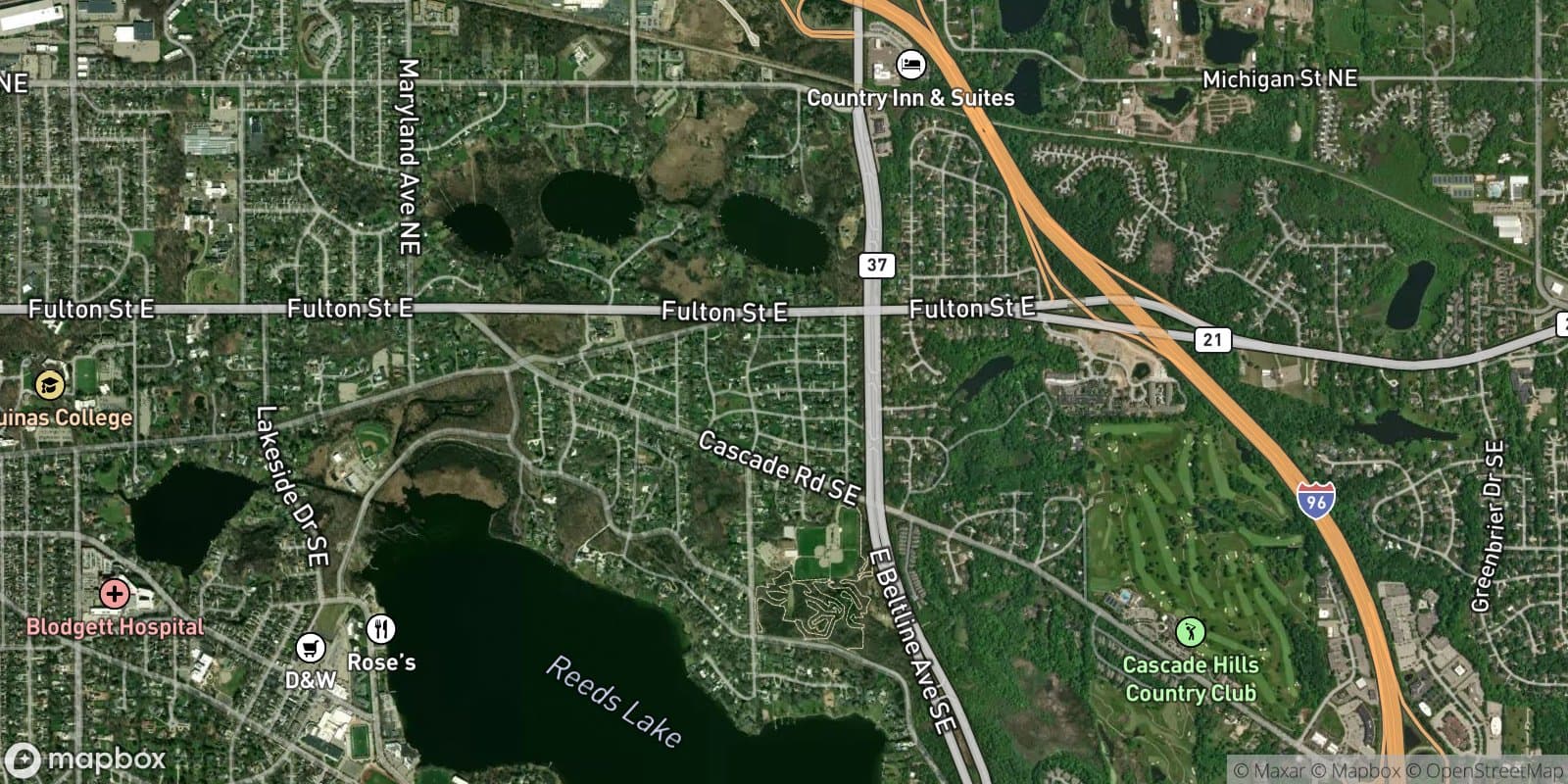 Beverly Hills — satellite view