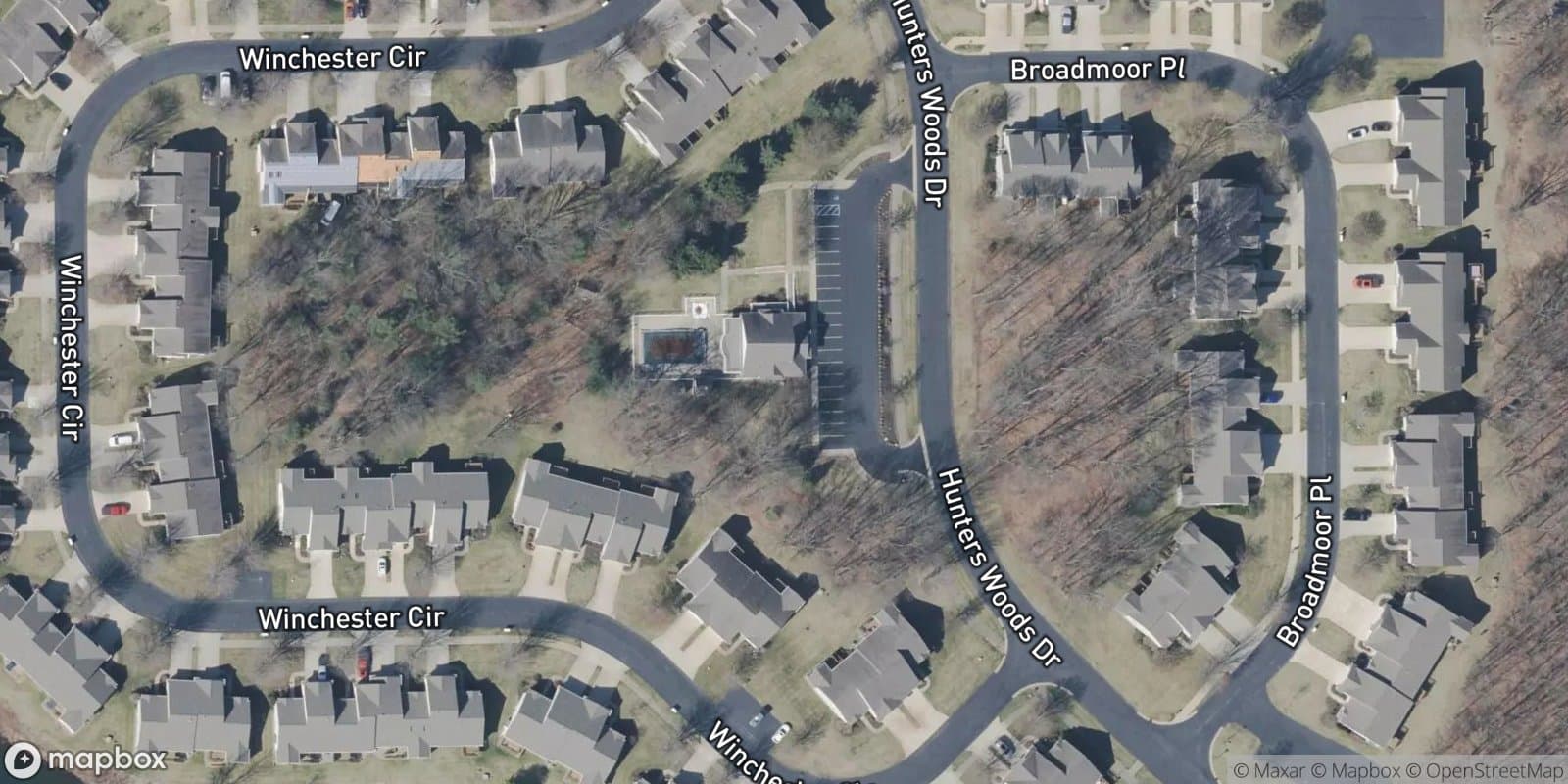 THE HOMES OF HUNTER'S WOODS — satellite view