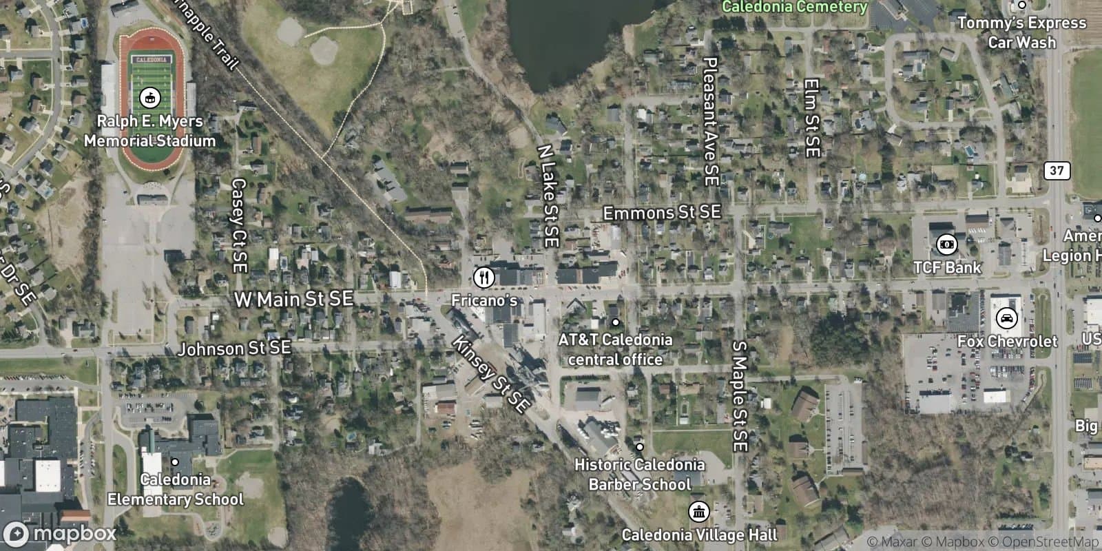 Kinseys Plat of the Village of Caledonia Station — satellite view