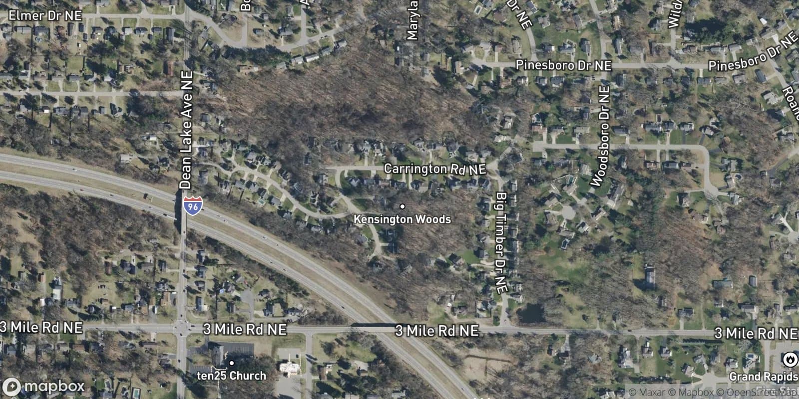 Kensington Woods — satellite view