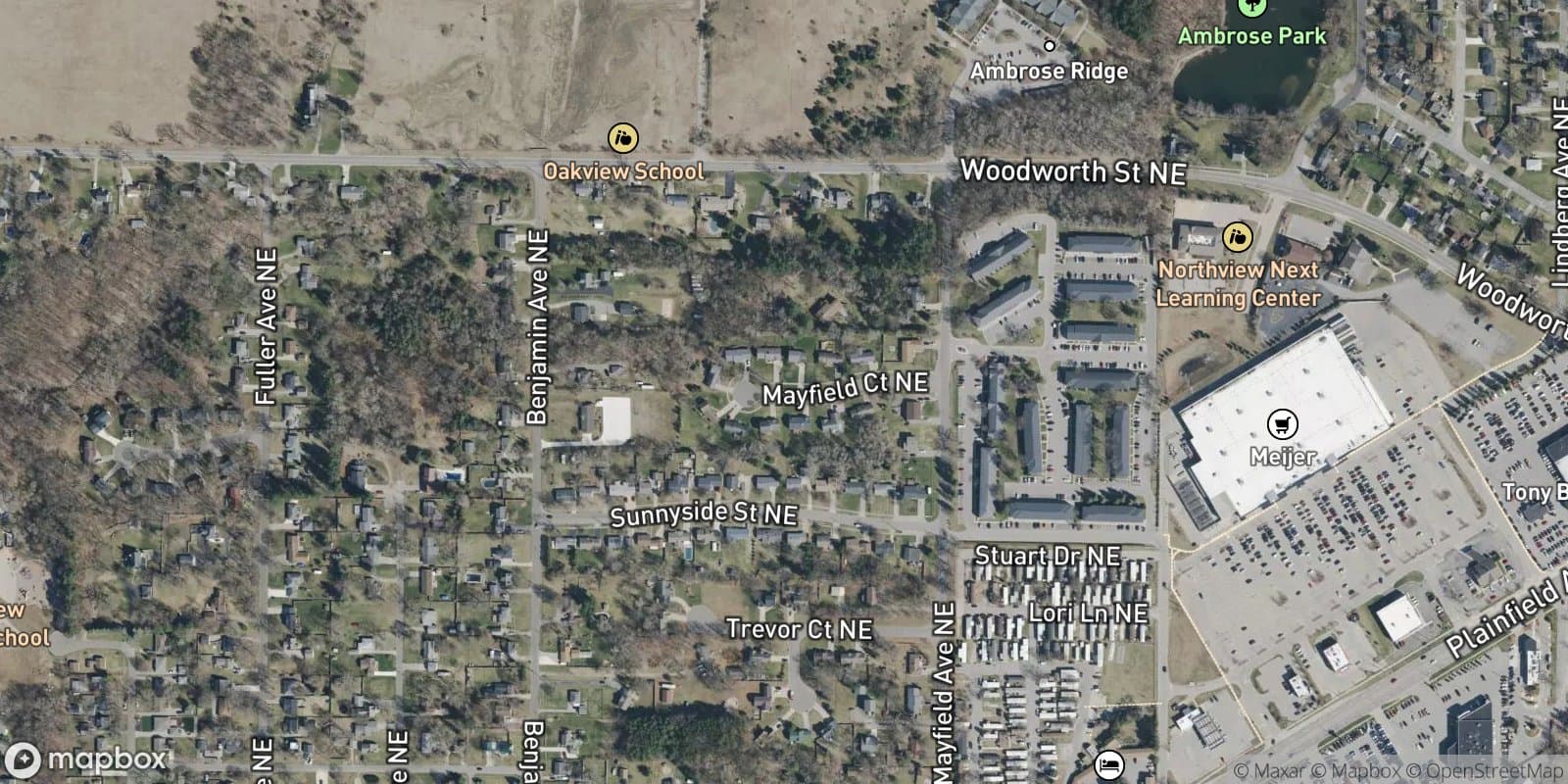 Mayfield Highlands — satellite view