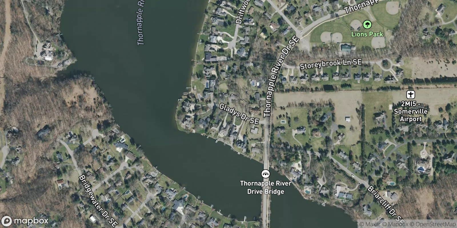 Riverbend Homesites — satellite view