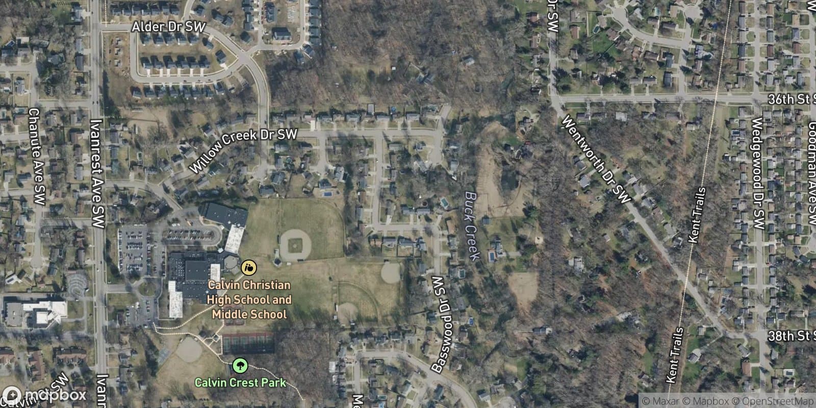 Calvin Crest — satellite view