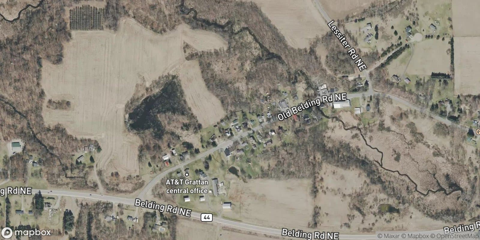Village of Grattan Center — satellite view
