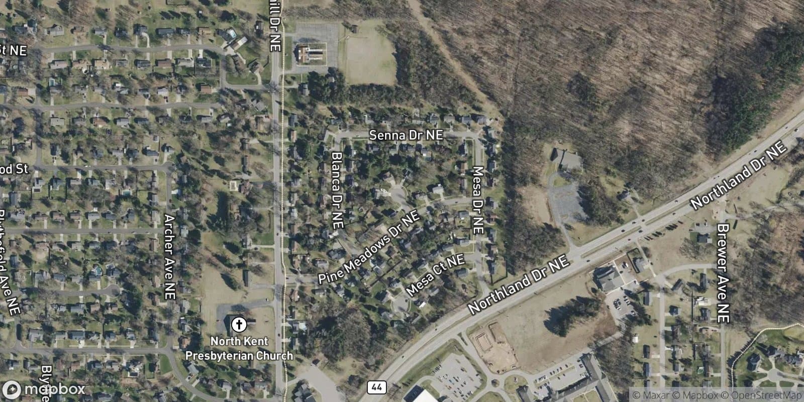 Sierra Estates — satellite view