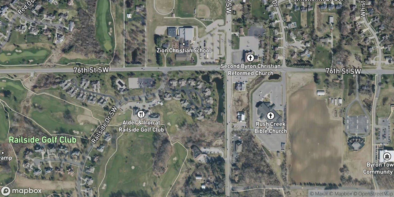 Railside Village — satellite view