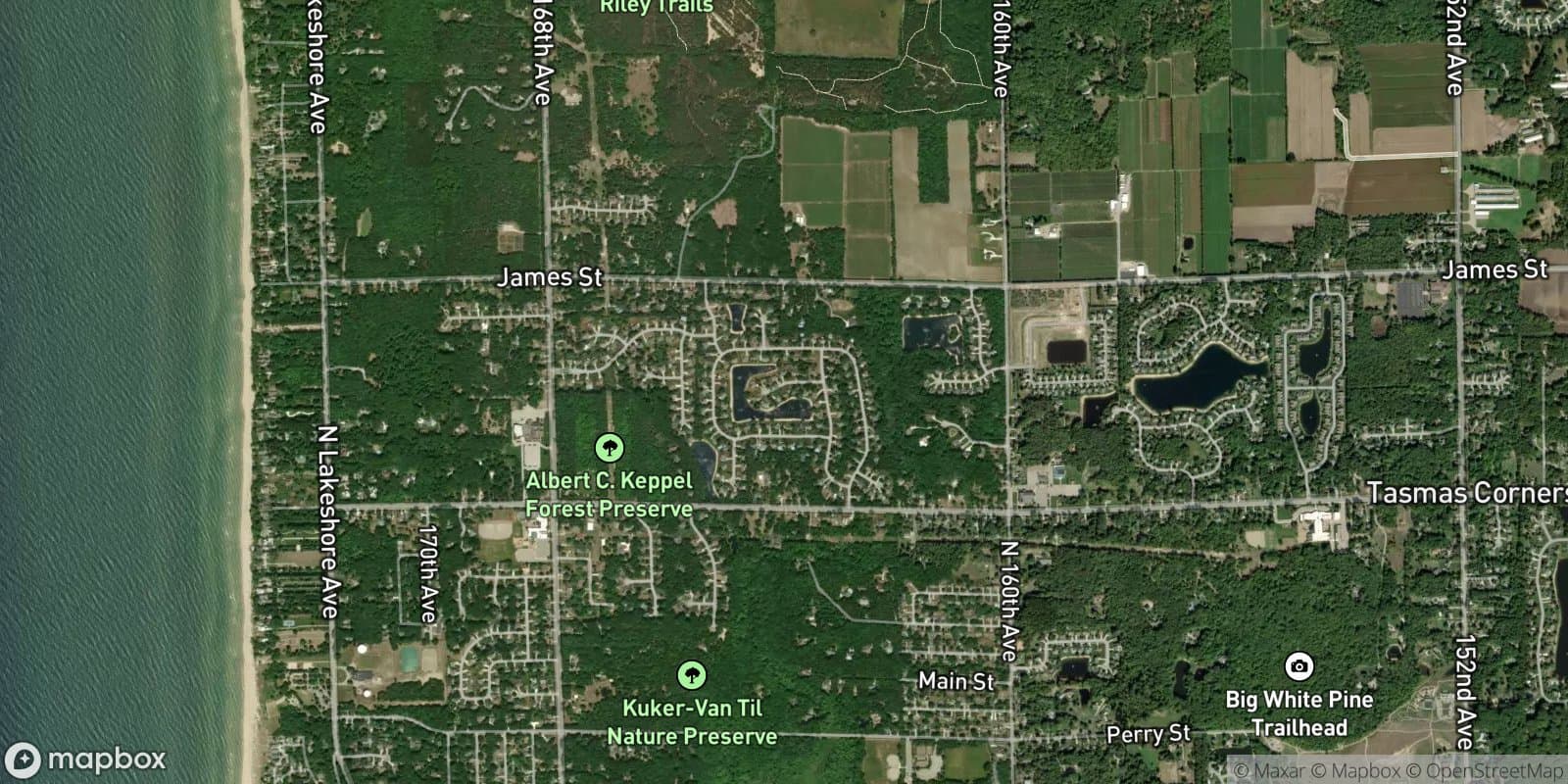 Tiffany Shores — satellite view