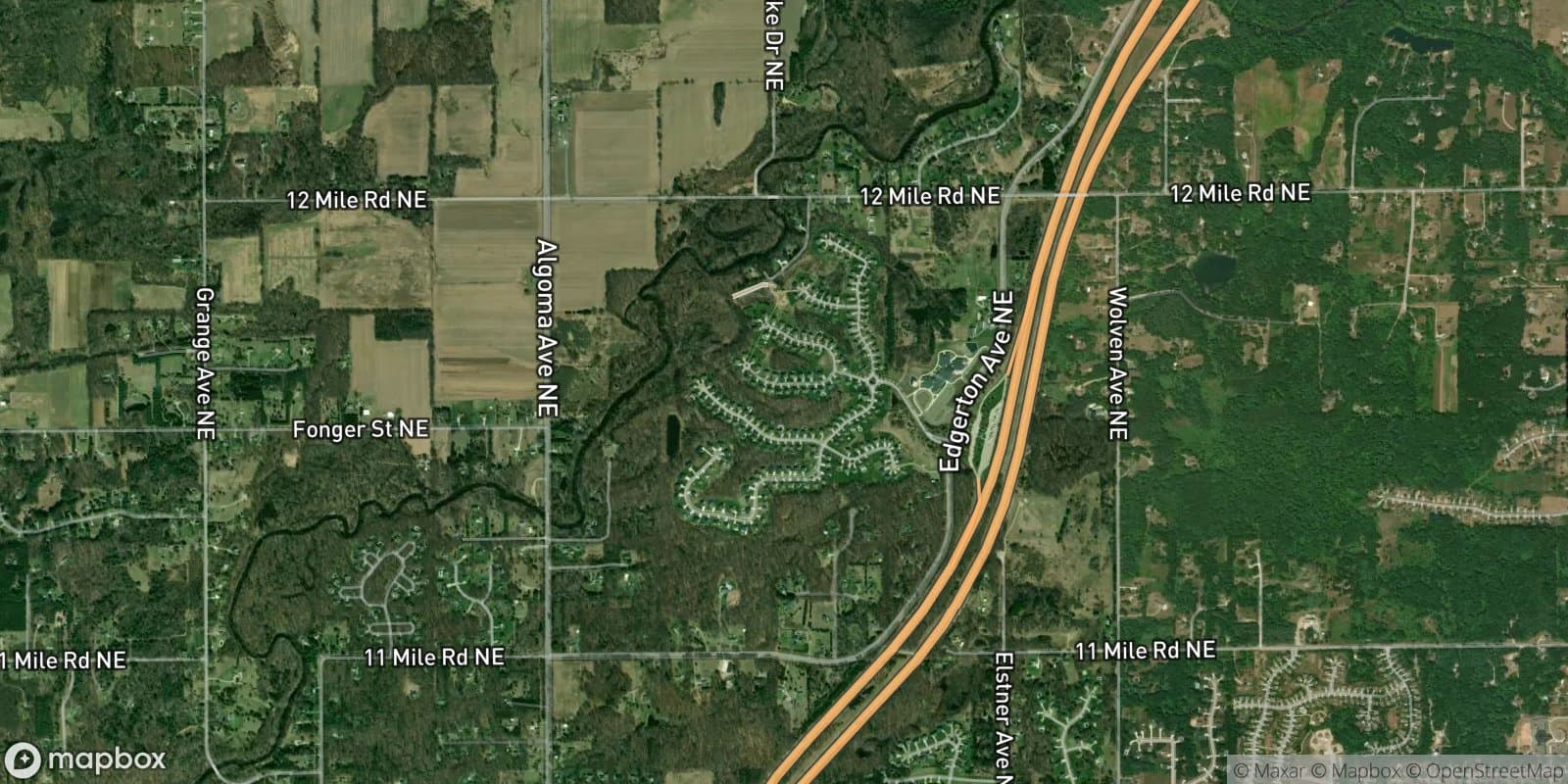 Saddle Ridge — satellite view