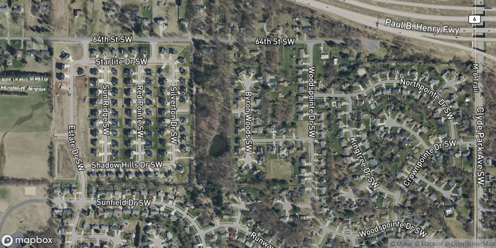 Byron Woods — satellite view