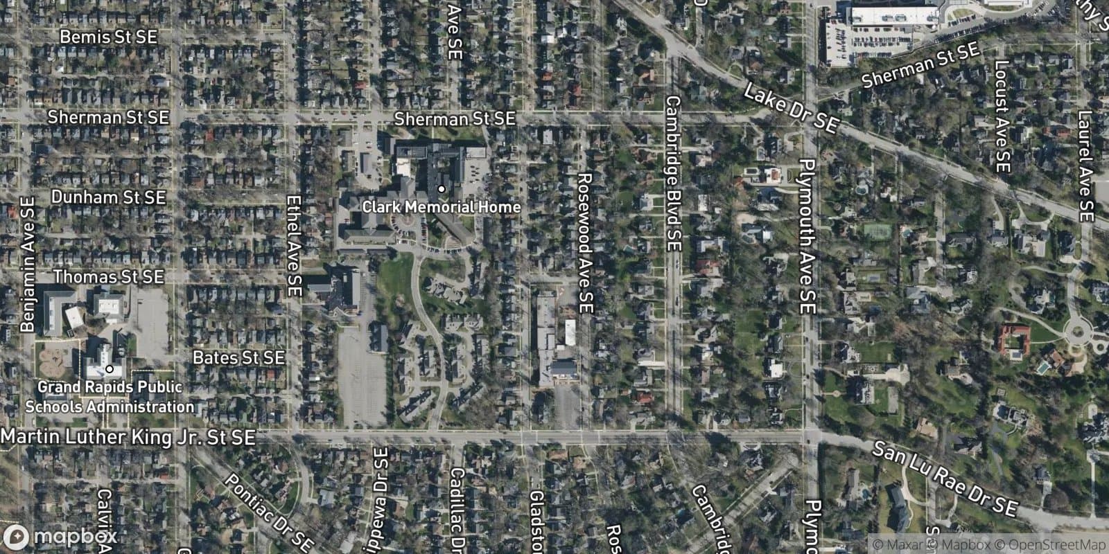 Plat of Sherman Park — satellite view