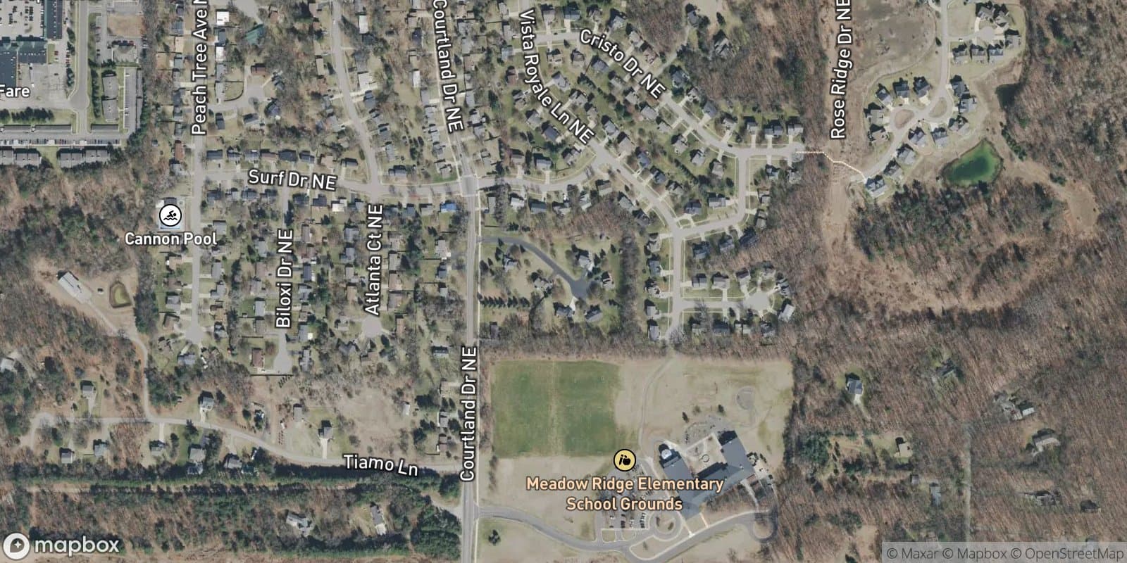 Rainbow Ridge — satellite view