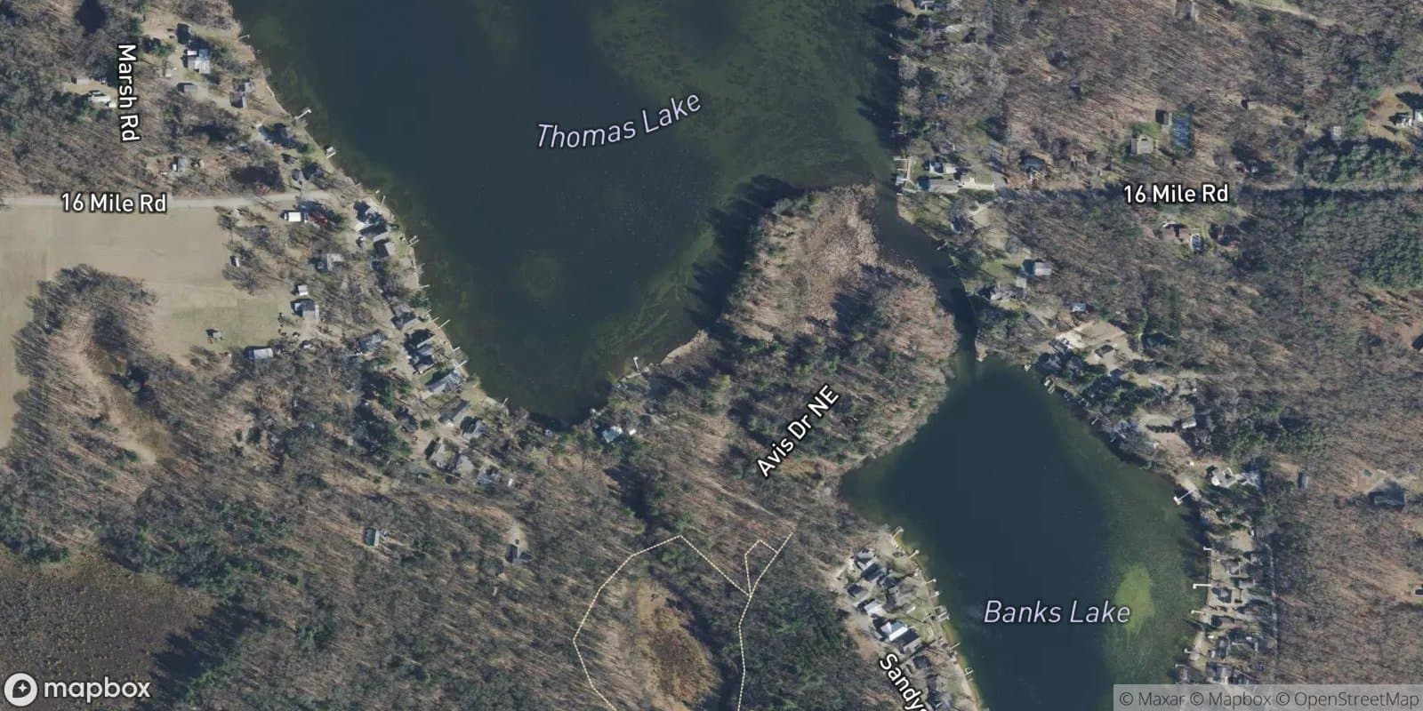 Thomas Lake Plat — satellite view