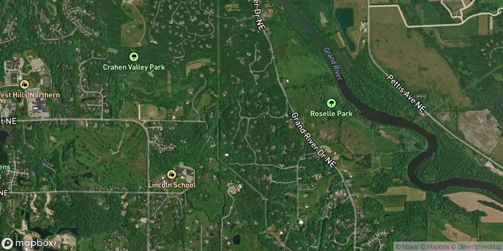 The Ridge — satellite view