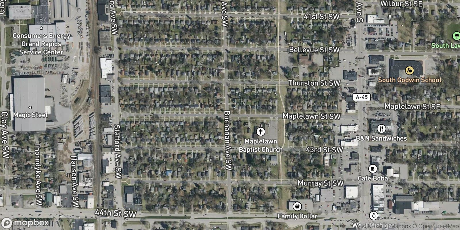 Popular Homesites Plat — satellite view