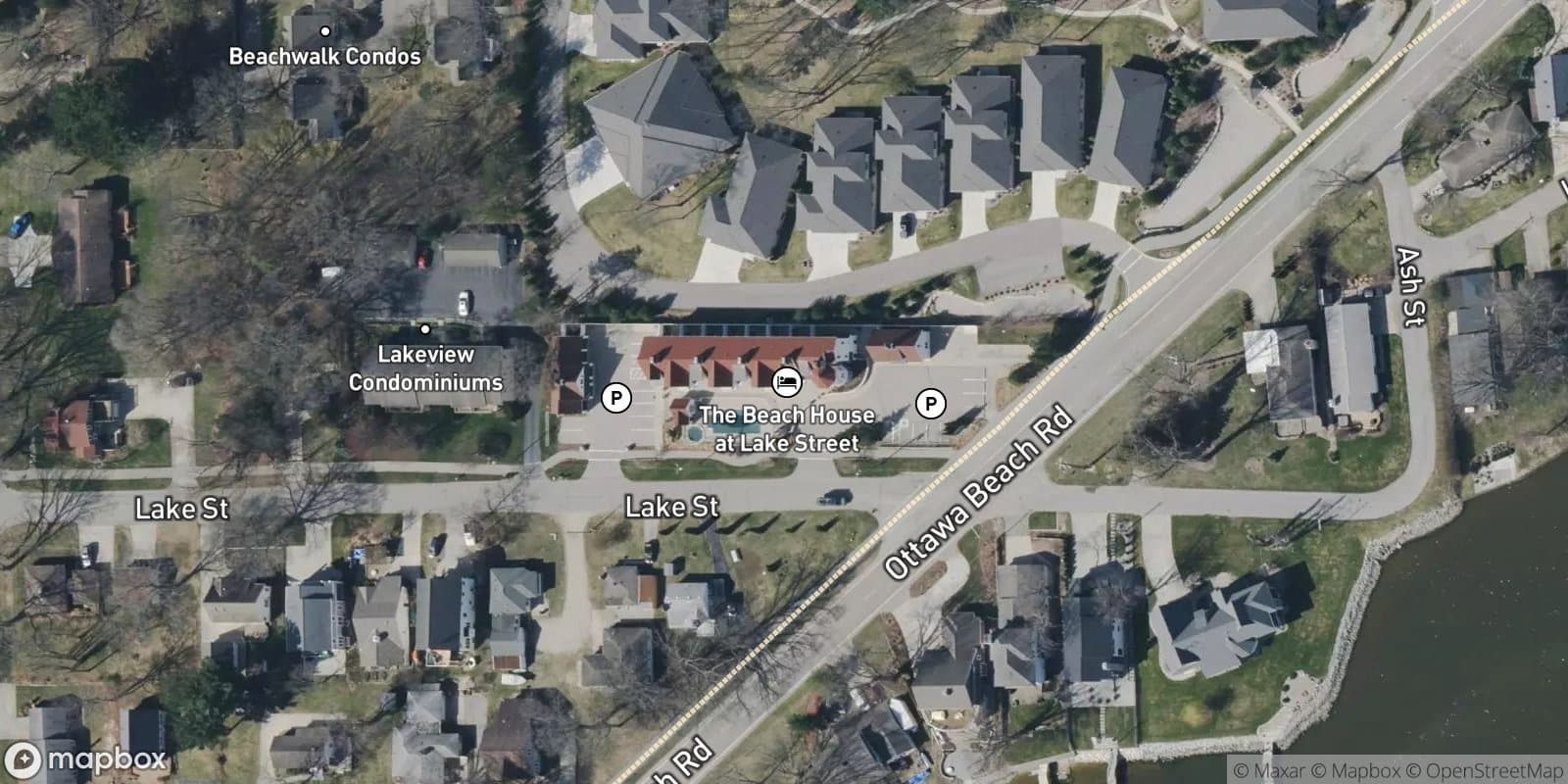 The Beach House at Lake St — satellite view