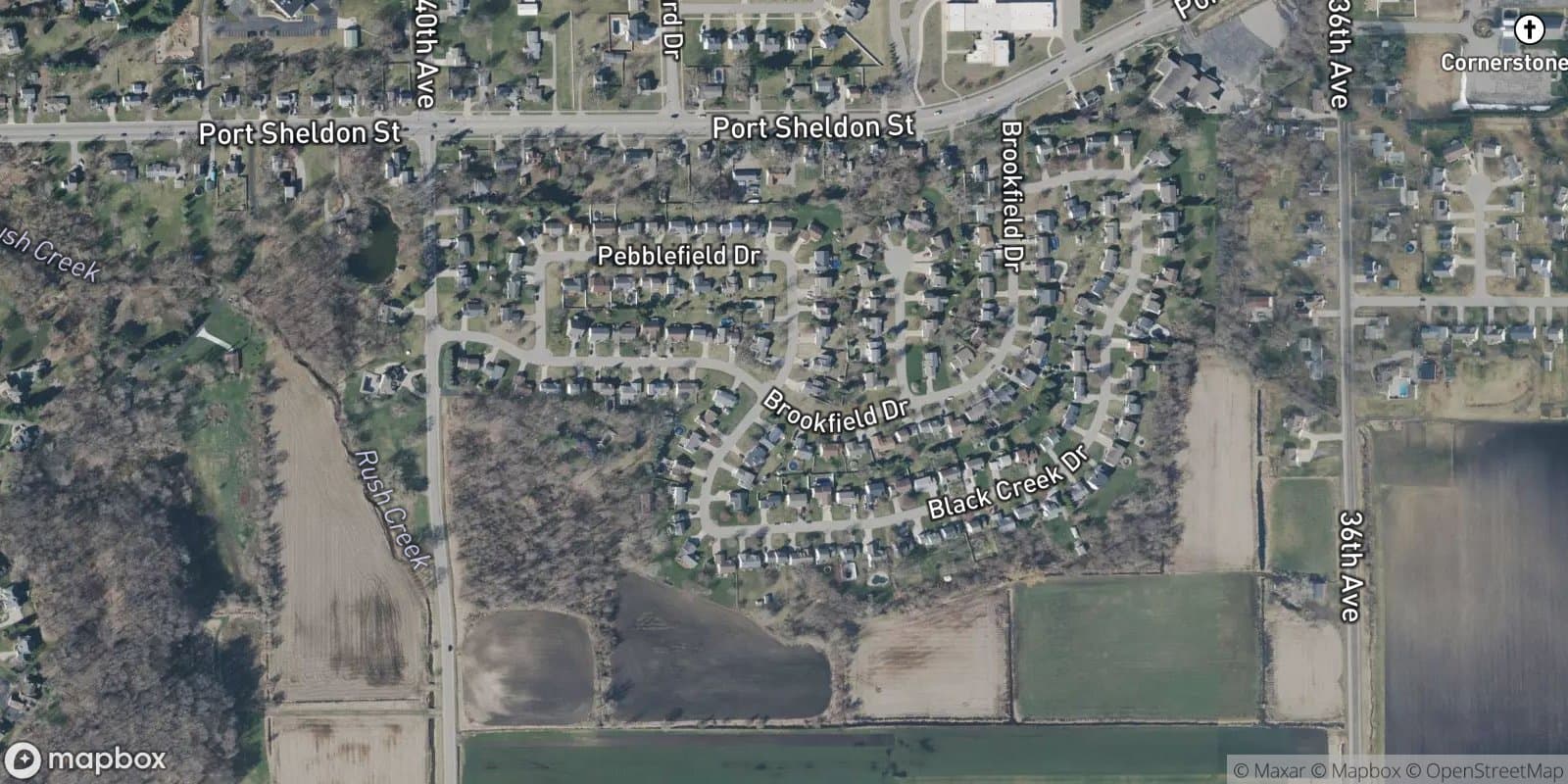 Brookfield West — satellite view