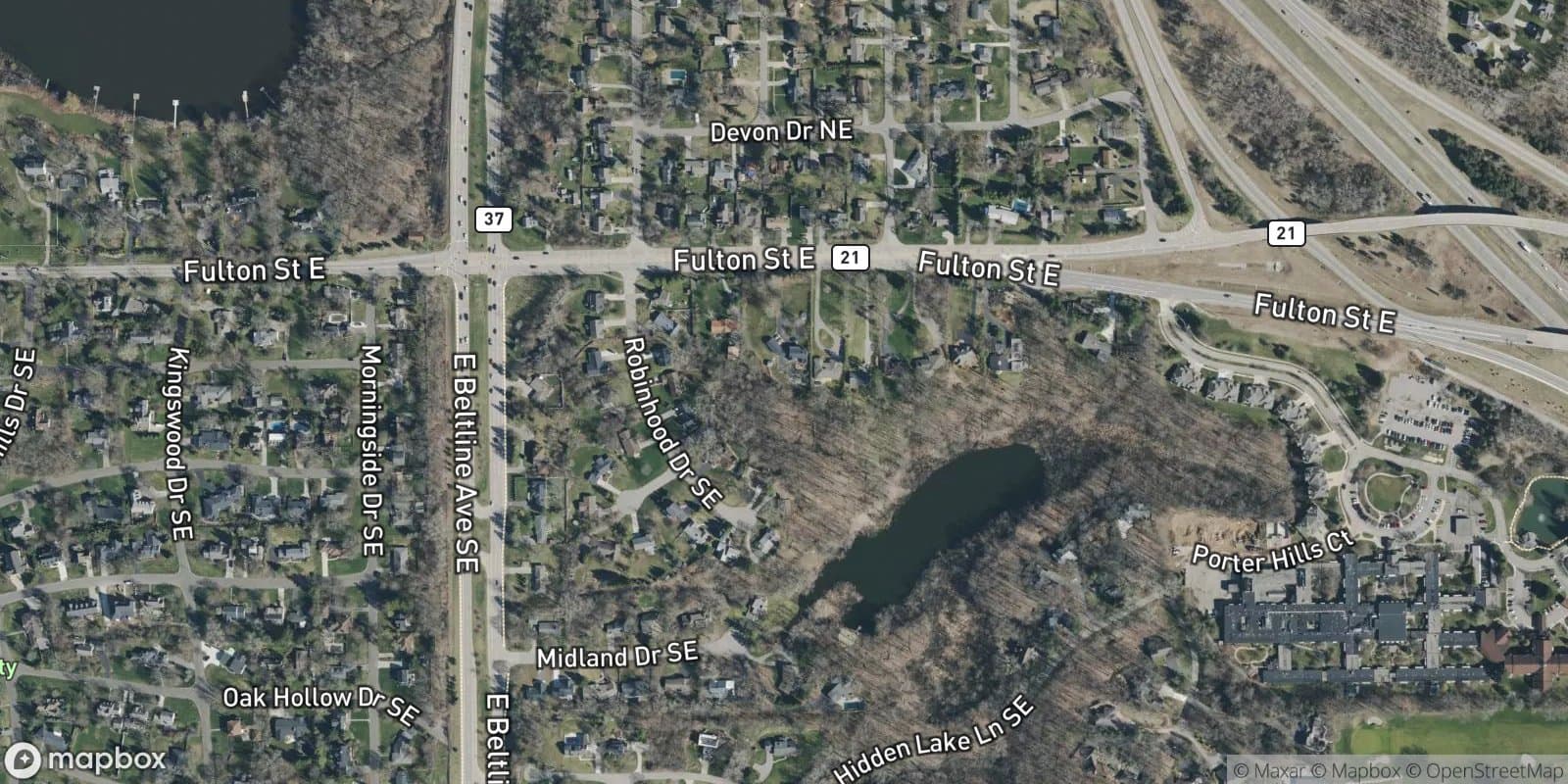 Cascadia Dells — satellite view