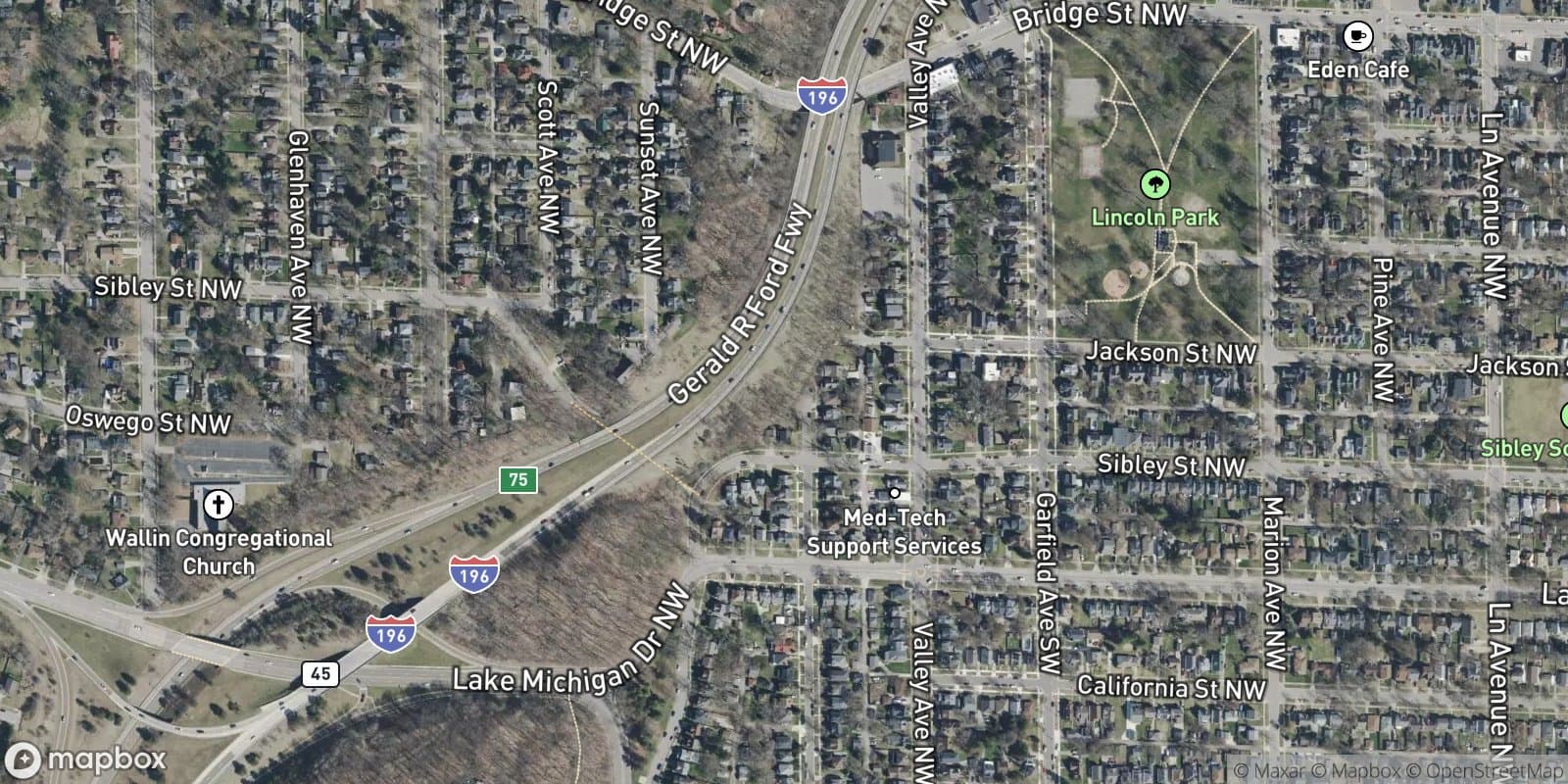 The Ball Park Plat — satellite view