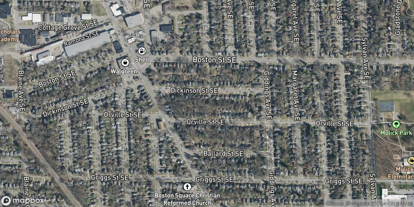 Oakley — satellite view