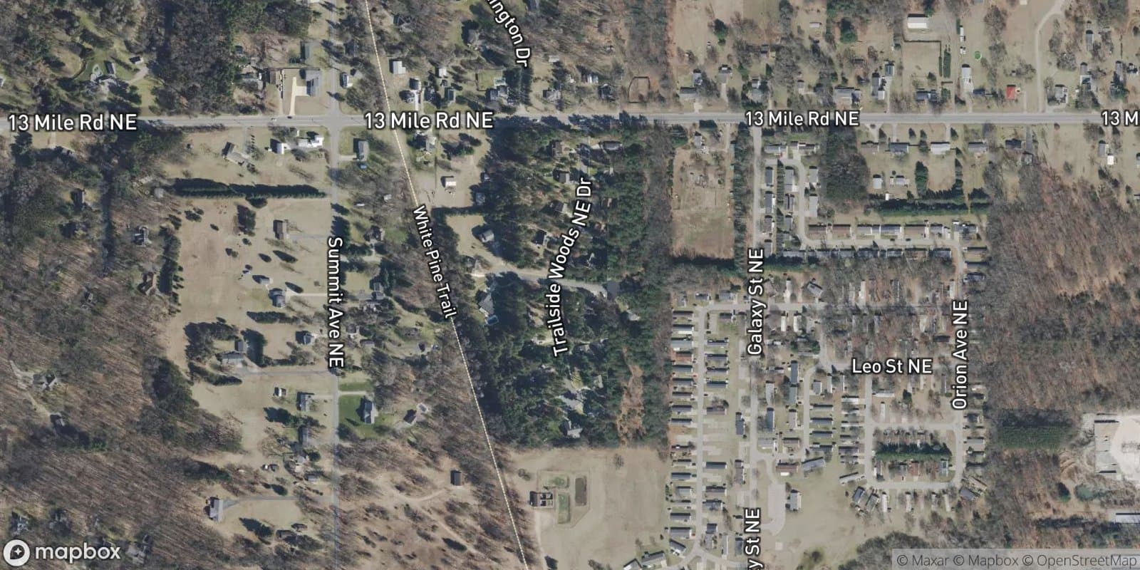 Trailside Woods — satellite view