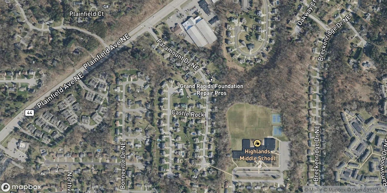 Paramount Estates — satellite view