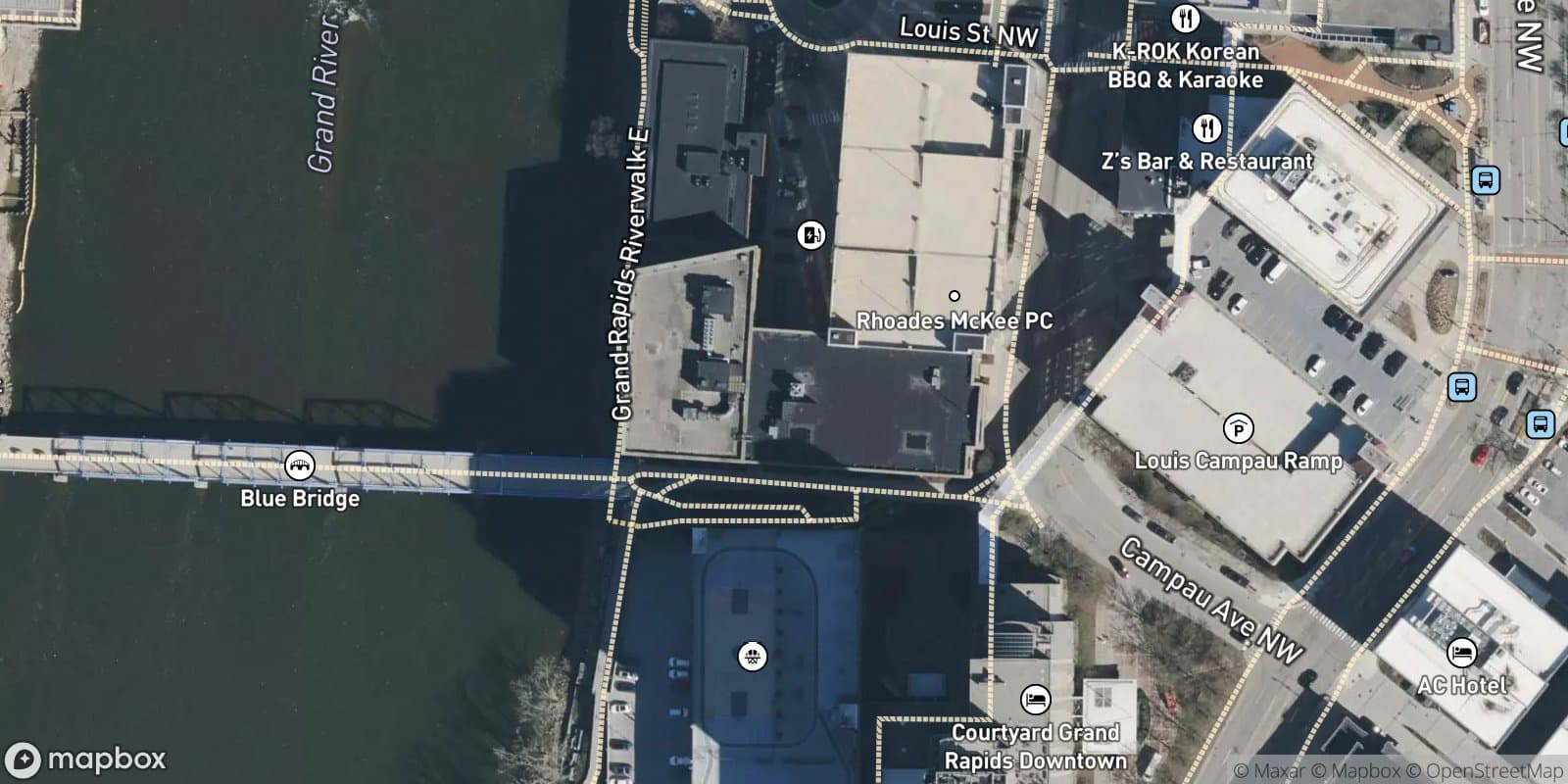 Riverfront Plaza Building — satellite view