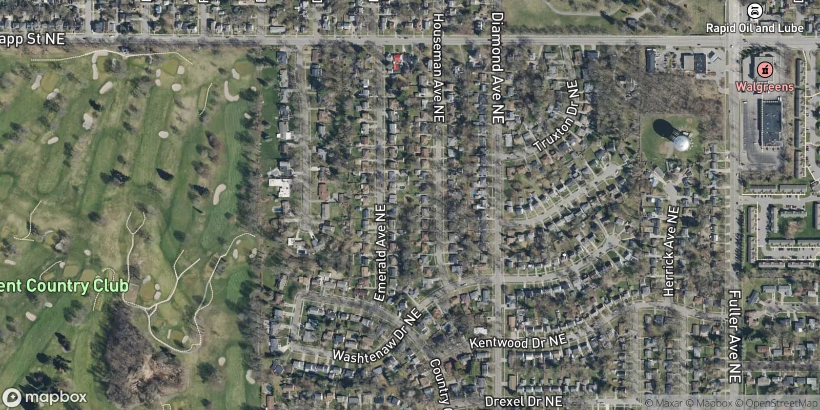 Kent Hills — satellite view