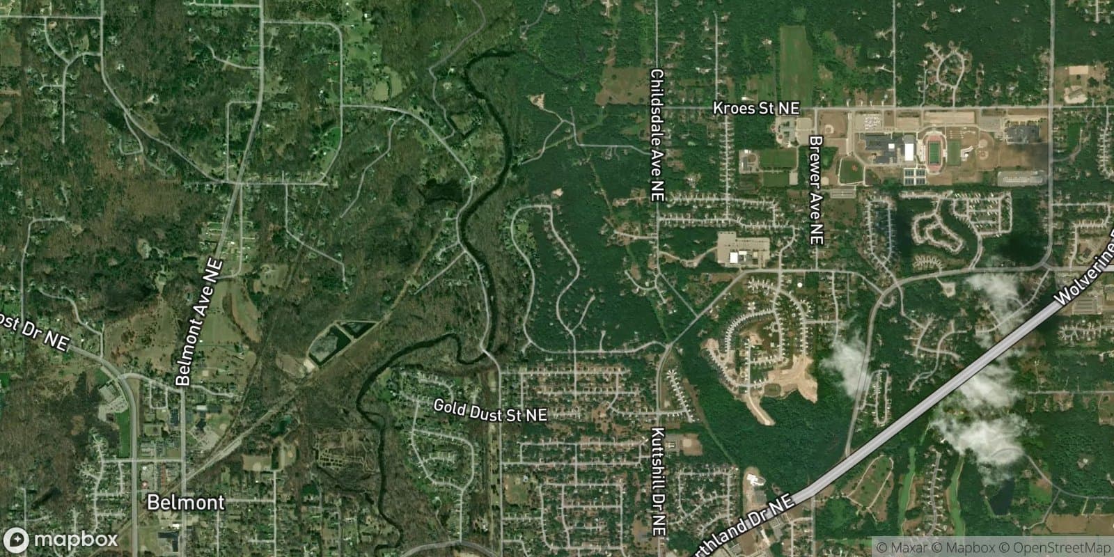 Rogue River Woods — satellite view