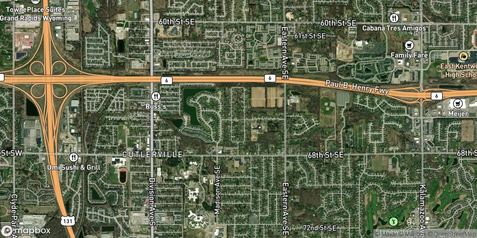 Lafayette Acres — satellite view