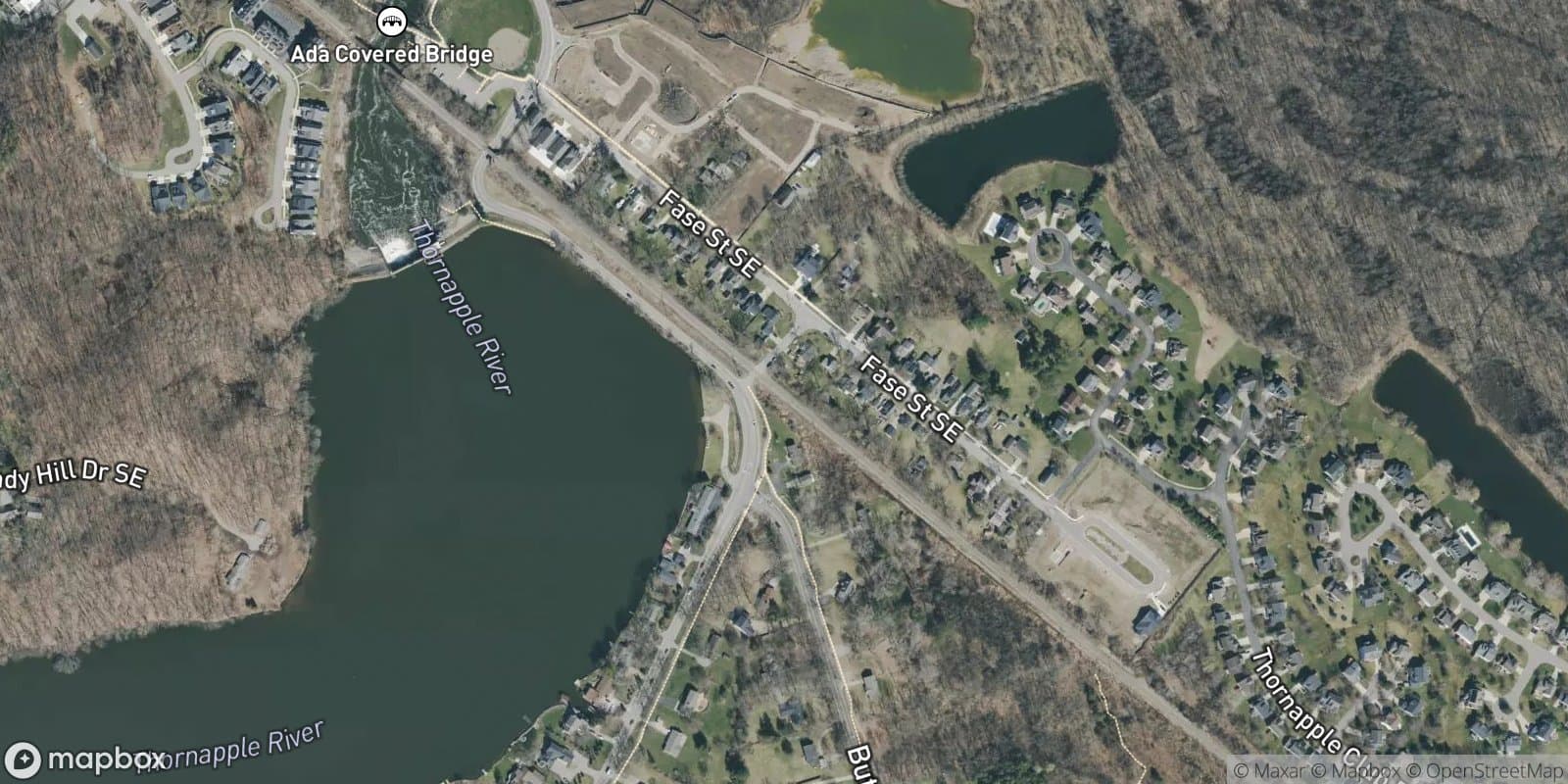 Village of South Ada — satellite view