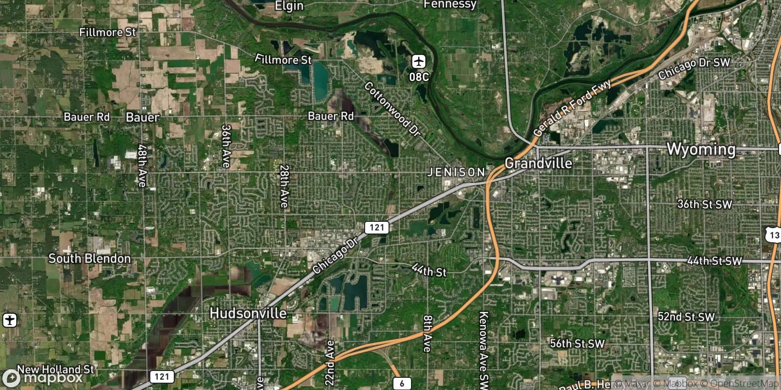 12th Avenue & Rosewood Street Area — satellite view