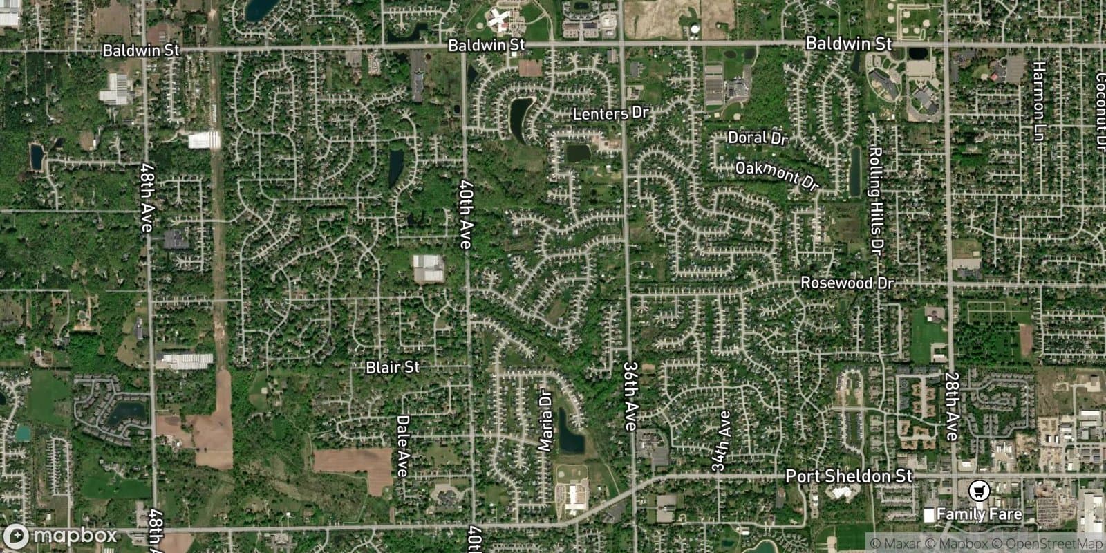 Hickory Grove Farm — satellite view