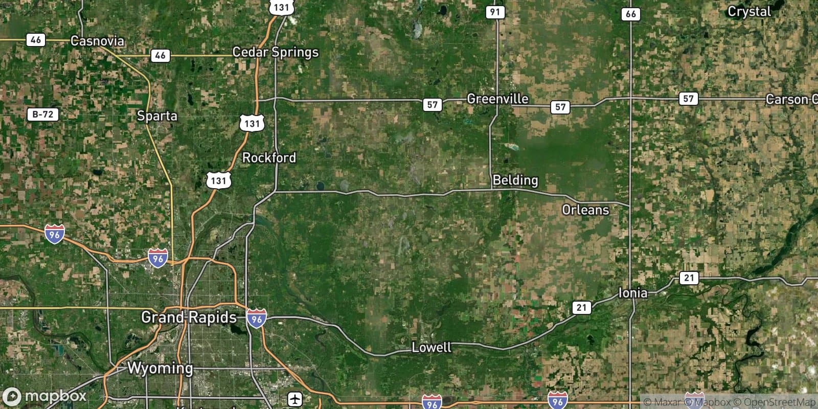 Grattan Township — satellite view