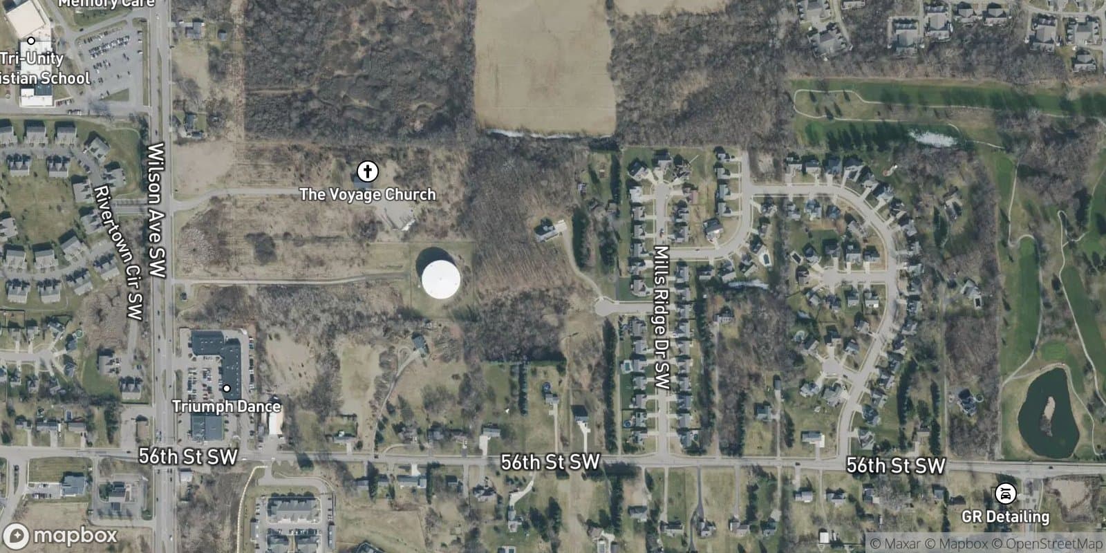 Reservoir Ridge — satellite view