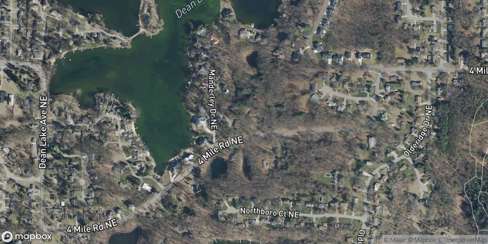 Dean Lake Gardens — satellite view
