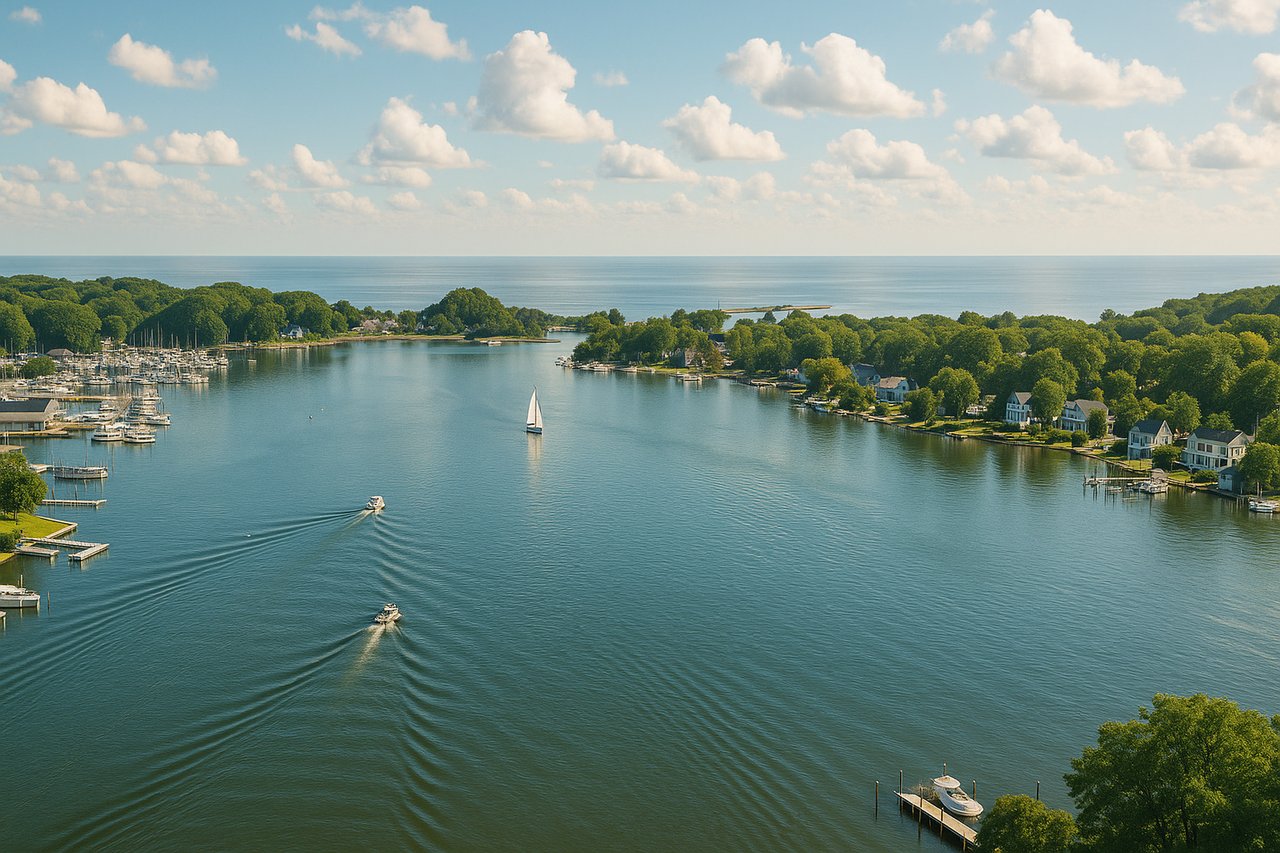 Street view of Lake Macatawa