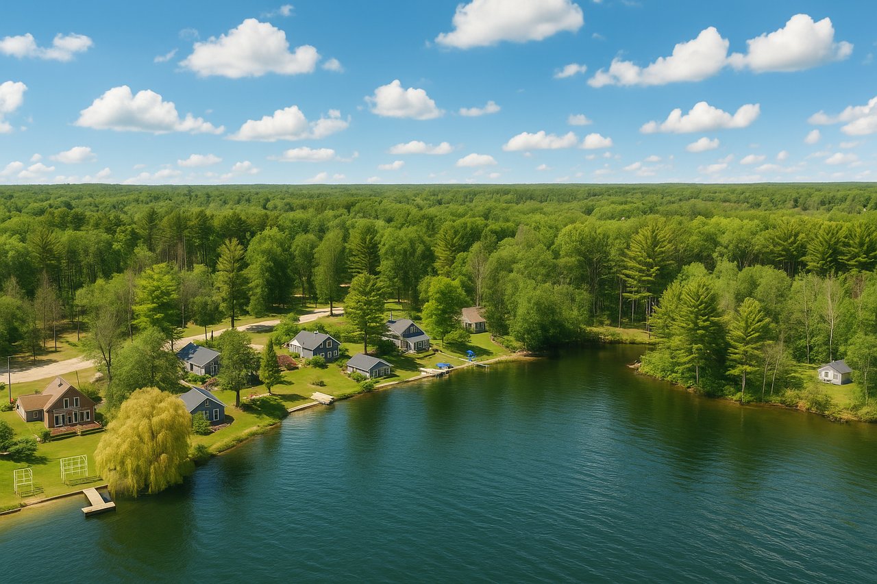 Street view of Woodbeck Lake